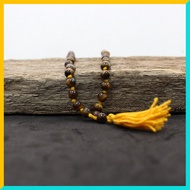 6 mm Tiger Eye Stone Mala/Malai Necklace Crystal Mala 108 Beads Jaap Mala for Reiki Healing and Crystal Healing Stone With certificate