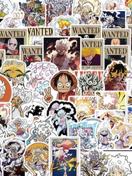 50pcs Etiquetas Engomadas Decorativas Impermeables Genuinas De Bandai One Piece Para El Caso Del Teléfono, Etiquetas Engomadas De La Estación De Engranaje 5 Del Muchacho Del Sombrero De Paja De La Oficina De Papelería En El Escritorio