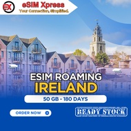eSIM Irlandia 50 GB Data | 180 Days | eSIM Roaming | eSIM Travel Ireland