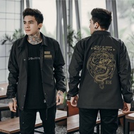 PRIA Men's Coach Jacket Dragon Spirit Original Sogan/Japanese Men's Coach Jacket/Parachute Jacket/Me