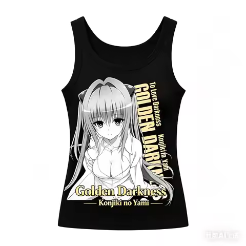 To Love-Ru Ribbed Tank personality Clothes New Model Anime T-shirt Yearround clothing Plus Size Y2k 