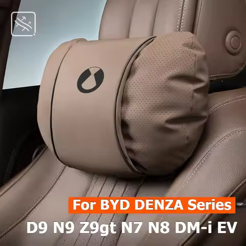 ‌‌For BYD DENZA D9 N9 Z9gt N7 N8 DM-i EV Headrest Pillow Lumbar Support Car Seat Leather Cushion Car