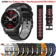 22mmReplacement Strap For Zeblaze Vibe 7 Pro Smart Watch Band Silicone Wristband Zeblaze Stratos 2/3 Beyond2 Btalk GTR2 Bracelet