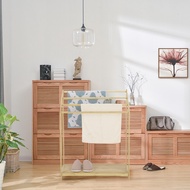 Global House SAKU ราวพาดผ้าพร้อมชั้นวาง STC01 70×31×90ซม. สีน้ำตาล รับประกันของเเท้!