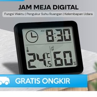 JAM DIGITAL MINI LED LIGHT DINDING MEJA BISA UNTUK PENGUKUR SUHU