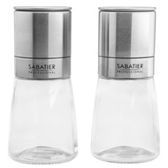 【Sabatier】附蓋陶刀研磨罐2入(透14cm)  |  調味瓶