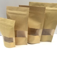 50 pcs Kraft Paper Bag Ziplock Bag Zipper Bag
