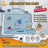 Apple iPad Air 2 Pro 9.7 Inch A1673 A1674 A1675 A1566 A1567 Soft Case Astronaut Handle SkyBlue Cute 