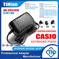 9.5V 1A AC/DC Adapter AD-E95100L for Casio CT-S1 (RD/WE/BK) CT-S400 CT-S410 CTK-5500 LK-315 Keyboard