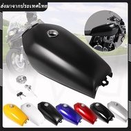 9L 2.4 Gal รถจักรยานยนต์การใช้น้ํามันถังแก๊ส Cafe Racer Vintage พร้อมหมวก Fit สําหรับ Honda CG125