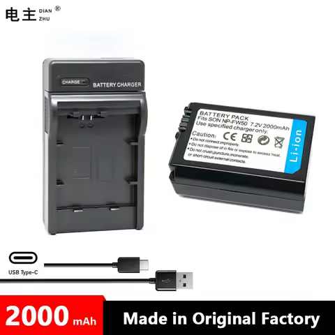 NP-FW50 NPFW50 NP FW50 Battery Charger For SONY Alpha NEX-3 a7R a7S NEX-7 A7 7R II 2 RX10 5R F3 D a6