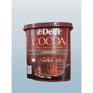 Delfi Cocoa Powder Serbuk Koko 100% Bahan Baking 180gm