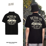 Retro Polo Shirt with exclusive print 23tee