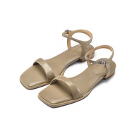 7or9 Womens Sandals Flat Shoes Summer Open-Toe Comfortable Commute Sheepskin Soft Bottom Black Puddi