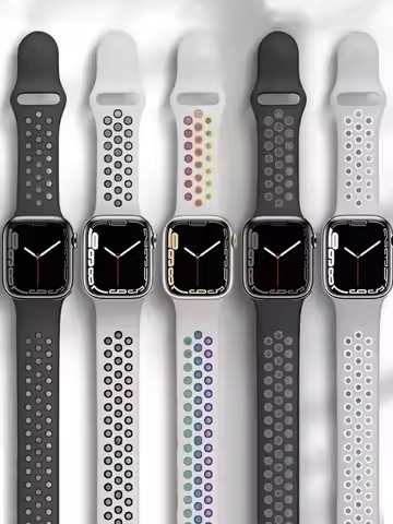 For Apple Watch Straps 44mm 40mm 49mm 45mm 41mm 42mm Silicone for nike bracelet correa iWatch Series