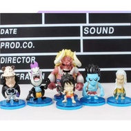 Anime One Piece Luffy Gekko Moria Little Oz Junior Kuma Silvers Rayleigh Set of 6
