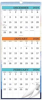 2025 Wall Calendar - Jan. 2025 - Dec. 2025, 3-Month Display Vertical Calendar 2025, Calendar Planner