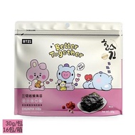 【雋品BT21】三切岩燒海苔(梅子)30g*16包/箱(買8包送8包組)