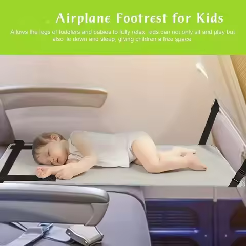 Kids Travel Airplane Bed Baby Pedals Bed Portable Travel Foot Rest Hammock Kids Bed Airplane Seat Ex