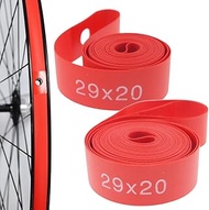 ONGHSD (Nylon,Not PVC) 2 Pack Bike Tire Liner, Anti-Scratched Bike Rim Strip Red Bicycle Rim Tape 700c 29 27.5 26 20 14 Inch for Road Bike MTB Mountain Bike Tube Protector Liner