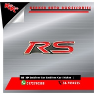 RS 3D Emblem Car Emblem Car Sticker