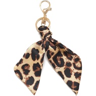 Leopard Print Fabric Keychain for Purse Handbags Bag Accessories Charms Key Charms