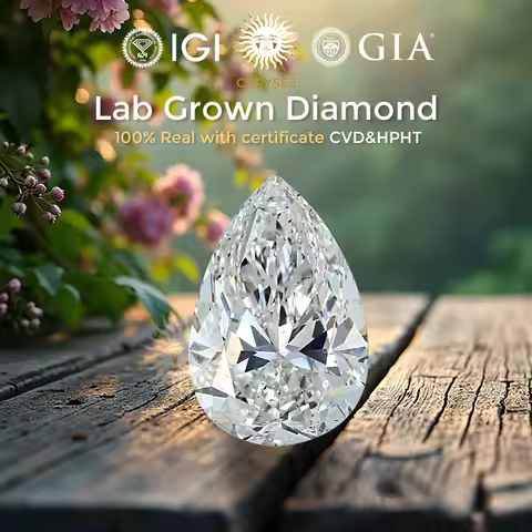 Pear Cut Lab Grown Diamond 1ct 1.5ct 2ct 2.5ct 3ct 5ct CVD HPHT With IGI GIA Certificate Laboratory 