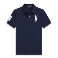 Polo Shirt Men's Pure Cotton Short-Sleeved t-Shirt Summer Business Casual Embroidered Beaded Mesh Co