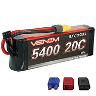 Venom Drive Series 20C 3S - 5400mAh 11.1V LiPo RC Battery - Universal 2.0 Plug, Lithium Polymer 3 Ce
