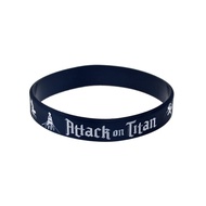 1 PC Attack on Titan Silicone Rubber Wristband Anime Gift Adult Size Bracelet