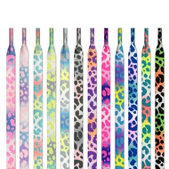 Color Leopard Print Tie-Dye Unique Laces AJ1AF1 Men Women Sports Shoes Casual Shoes Lace Rope