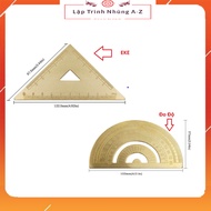 [Embedded Programming A-Z][G48] Eke Triangle Ruler, Angle Ruler, Brass Protractor