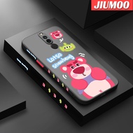 เคส JIUMOO สำหรับ Xiaomi Redmi 8 8A 8A Proเคสลายการ์ตูนสตรอเบอรี่หมีบางดีไซน์ใหม่มีน้ำค้างแข็งโปร่งใสกันกระแทกเคสมือถือแข็งปลอกซิลิโคนคลุมทั้งหมดเคสอ่อนป้องกันกล้อง