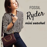 ORIGINAL FOSSIL MINI RYDER SATCHEL TEAL & BROWN