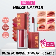 DAZZLE ME Mousse Lip Cream | Silky Lipstick Moisturizing Lip Care Reduce Lip Wrinkles BPOM