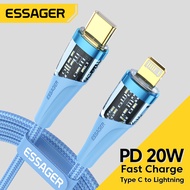 Essager USB C Cable For IPhone 11 12 13 pro Max XS 20W Fast Charging Cable Type C To Lighting Date Wire For iPad Macbook