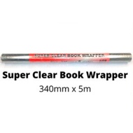 LION FILE SUPER CLEAR BOOK WRAPPER 340MM X 5METER (340-5)