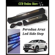 Perodua Aruz Side Step Door ABS Steel Plate With Blue Led - 4pcs/set