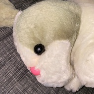 small green bunny plushie