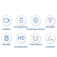 <HRDEAL>4K HD Action Camera with Charging Case，POV Camera for Cycling and Outdoors