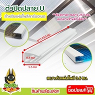 ตัวปิดปลาย U (UPVC) สีขาว ตัวปิดขอบแผ่นโพลีคาร์บอเนต งานหลังคา วัสดุก่อสร้าง ความยาว 2.5 เมตร (1 เส้