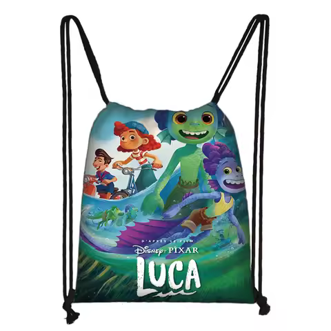 Disney Luca Alberto Sea Monster Daily Casual Bag Boy Girl Knapsack Drawstring Bags Storage Bag Shopp