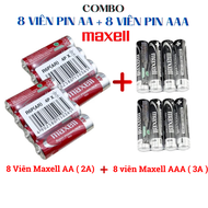 Combo 8 Viên Pin Maxell AA và 8 Viên Pin Maxell AAA 1.5v Siêu Bền Bỉ Hàng chính hãng