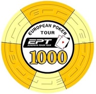 EPT Ceramic EPT European Poker Tour Replica First Season Value 1000 Blister Pack of 25 Chips Weight 