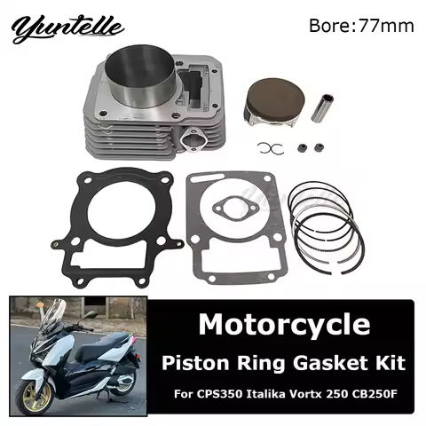 77mm Cylinder Block Kit For ZongShen CPS350 Bouser T4 Italika Vortx 250 Blackbird 250 CB250F Motorcy