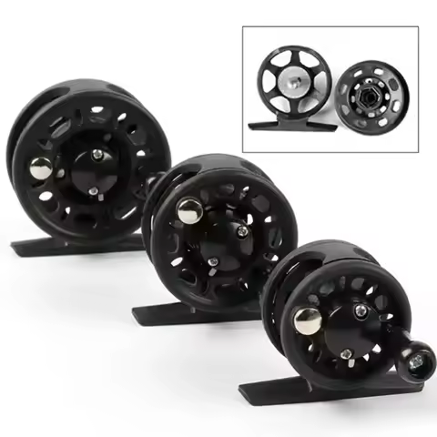 Right/Left Hand Ice Fishing Reel 50/60/70mm Fish Tackle Tool Equipment Fly Ice Sea Fish Wheel Light