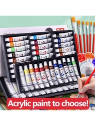 24 Colors Mixed Color Acrylic Paint, Colorful Multi-Purpose Paint For Painting, 12/18/24colours Art 
