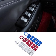 Car Window Lift Switch Button Cover Trim Sticker For Mazda CX-8 CX-5 KF CX-4 CX5 2018-2024 Interior 
