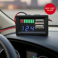 USB 5V 2.4A Car Volt Meter Voltage Tester 12V-24V 3S-7S Lithium Battery Power Capacity Indicator Tes