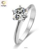 Nhẫn bạc 925 Huệ Ngân - 6 chấu trơn 7 li RR1596